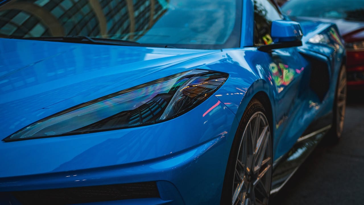 Corvette with advanced Paint Protection Film applied in Sterling Heights, MI, by TintedAF for superior shield and gloss.