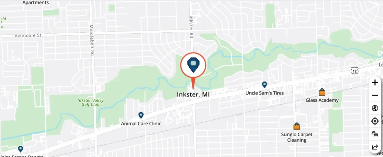 Location of Inkster, MI