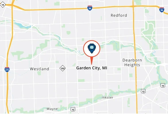 Location of Garden City, MI