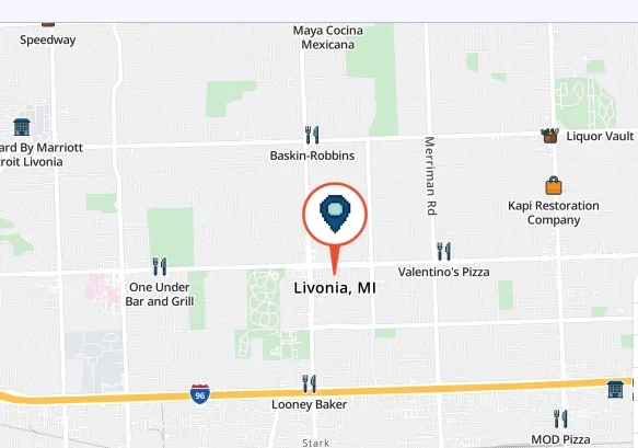 Location of Livonia, MI